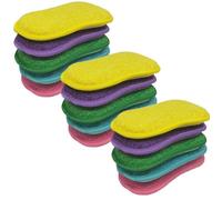 EPONGENIO - Lot de 15 Éponges Ecologique Réutilisables - Double Face - Lavables en Machine - Anti Rayure, Multi-Surfaces Vu à la TV