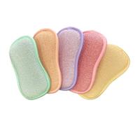 EPONGENIO - MYBO TV - Lot de 5 Éponges Double Faces Réutilisables - Lavables en Machine - Anti Rayure et Multi-Surfaces - Couleur Pastel - 11 cm x 17 cm - Vu à la Télé