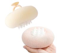 Éponges De Douche Motif | Exfoliant 2 en 1 | 2 Pièces Brosse Nettoyante à Ventouses pour Adultes Voyage Maison Spa Plage