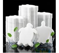 Éponges pour spa - Éponges absorbant l'huile pour piscines (lot de 20) - Nettoyeur flottant en forme de tortue