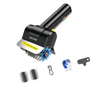 Épurateur de grille de brosse de barbecue électrique avec tête de brosse roulante pour un entretien régulier du gril après la cuisson à la maison Épurateur de grille de barbecue électrique alimenté un