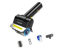 Épurateur de grille de brosse de barbecue électrique avec tête de brosse roulante pour un entretien régulier du gril après la cuisson à la maison Épurateur de grille de barbecue électrique alimenté un