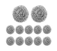 Épurateur en acier - 12 pièces vaisselle casseroles fours gommage de nettoy | Fil d'acier inoxydable Ultra-fin, tampons à récurer en laine d'acier de cuisine pour casseroles, fours, grils, éviers, poêle