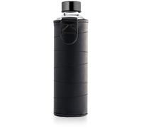 Equa Mismatch bouteille d'eau en verre + emballage en cuir synthétique coloration Graphite 750 ml