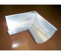 Equerre 1/2 ronde soudée de 25 intérieur BD14 - Zinc naturel - AZN161025