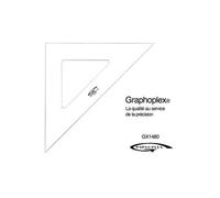 Equerre 45° 3 bords anti-taches 37 cm - graphoplex