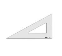 MINERVA Equerre 45° Bord Antitache 30cm Transparent