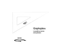 Equerre 60° 3 bords droits 26 cm - graphoplex