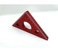 Équerre à 45 degrés en aluminium rouge, 204 x 150 x 16 mm, pour le travail du bois