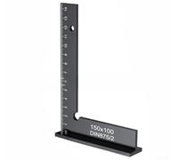 Équerre à angle droit pour le travail du bois en acier au carbone pour professionnels (150 x 100)