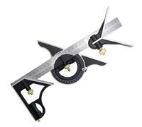 Équerre à Combinaison 300mm, Règle d'angle de Combinaison en Acier Inoxydable, Équerre Combinée avec Niveau à Bulle