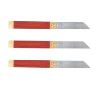 Équerre Biseautée Réglable en Acier Inoxydable 3 Pièces | Échelles Métrique et Pouce, Usage sur Chantier et Pose de Fenêtres, Format Compact 25x2,5x2cm