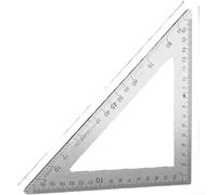 Équerre combinée de 150 mm en acier inoxydable avec niveau et traceur - Outil de mesure de charpentier à double échelle pour le travail du bois (C)
