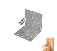 Équerre d’Assemblage GeZu Impex Galvanisé 80 x 80 x 80 mm Renforcée Connecteurs Métal Charpente