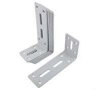Équerre d'angle en acier inoxydable 90 degrés renforcée | Acier inoxydable épais, résistance pour usure, capacité charge élevée, finition blanche, intérieur extérieur(60*120mm)