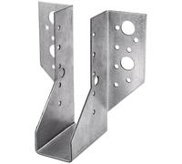 Équerre d'assemblage renforcée pour fixation extérieure 38 x 130 x 75 x 2mm | de poutres bois, connecteur métallique galvanisé, adapté à la construction de charpentes, protection contre la rouille