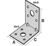 Equerre d'assemblage acier galvanisé 40x50x50x2mm Simpson