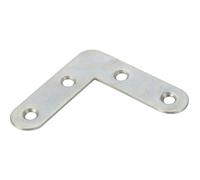 Équerre de cadre - MONIN - 514690 - 80x80x16 mm - Acier zingué - 4 trous