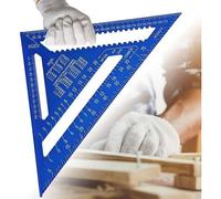 Équerre De Charpentier Multifonction 180 Mm, Règle En Aluminium, Guide De Jauge, Rapporteur D'angle 45-90 Degrés, Outils De Charpentier, Outil De Traçage