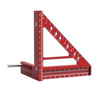 Équerre de charpentier - Règle de mesure carrée pour le travail du bois avec goupille d'angle - Règle triangulaire à onglet - Rapporteur carré pour marquage de précision pour mesurer