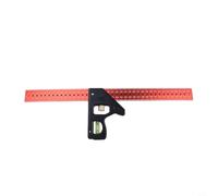 Équerre de combinaison 400 mm en acier inoxydable Règle combinée équerre | Balance gravée, règle en acier inoxydable de 400 mm, précision à 90 degrés, finition lisse antirouille, bricolage du bois