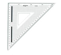 Equerre De Coupe Graduée 45° Bord Acier Patin Antiglisse 26 Cm