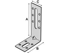 Équerre de fixation avec renfort SIMPSON - A100xB55xC30 - ép.2.5 mm - EFIXR1053