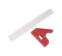 Équerre de Menuiserie, Rapporteur d'Angle Réglable, Règle de Mesure en Alliage d'Aluminium, Précision 45° et 90° - Outil Polyvalent pour Tracé et Mesure Facile (StyleB)