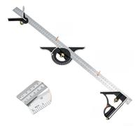 Équerre de Menuisier 180° Précision Haute Équerre de Menuisier(F) | Acier inoxydable épais, mesure angles 0-180°, pour idéal menuiserie, construction, métal
