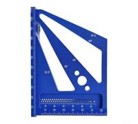 Équerre de Menuisier 180mm, pour aluminium, Gravure Équerre(Blue - Metric) | Pour petits travaux, 5 fonctions en 1, pour idéal menuisiers, pour aluminium gravé, Taille 180mm
