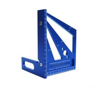 Équerre de Menuisier 180mm, pour aluminium, Gravure Équerre(Blue) | Pour petits travaux, 5 fonctions en 1, pour idéal menuisiers, pour aluminium gravé, Taille 180mm
