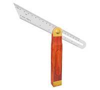 Équerre de Menuisier 200 mm, Fausse Équerre en T en Inox et Laiton, Outil de Mesure Réglable 360° pour Charpentier et Artisan, Rapporteur d'Angle Travail du Bois