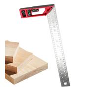 Équerre de menuisier à 90 degrés - Règle de mesure à angle droit de 400 mm en métal - Outil de mise en page de cadre en acier inoxydable - Travail du bois - Meubles, armoires, armoires, tables et