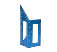 Équerre de menuisier bicolore 45°-90° en alliage d'aluminium, outil traçage précis for le travail du bois pour atelier d'usinage(Blauw)