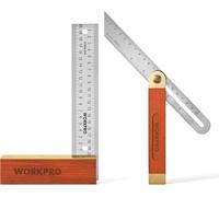 Equerre de menuisier en 2 parties Equerre de butée 200mm pente de glissement réglable 230mm poignée en bois dur Lame en acier inoxydable