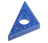 Équerre de Menuisier en Alliage D'aluminium, Double Échelle, Bleu | Mesure Précise à 90°, Portable, pour Table et Scie à Onglet, Usage Professionnel et Bricolage