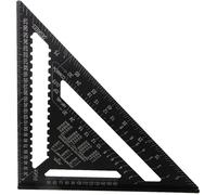 Équerre de menuisier en aluminium - ULISEM - 30 cm - Noir - Antireflet - Résistante à la corrosion - Durable