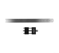 Équerre de Menuisier pour aluminium avec Règle 300mm Précise(B) | Alliage d' pour aluminium anodisé, pour robuste, règle acier 300mm, précision métrique, pour idéal menuisier