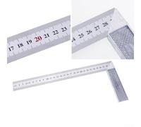 Équerre de Mesure 30cm Double Échelle Équerre de Mesure 30cm | Acier inoxydable, double échelle cm/pouces, guide de parfait, ne se plie pas, usage pro