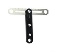 Équerre de mesure 80mm avec écrou de blocage | Design en T stable, échelle 80mm claire, pour idéal coupes onglets, finition noire mate
