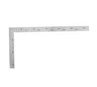Équerre de Mesure en Acier Inoxydable, Angle Droit, 32x16,4 CM | Outil de Mesure D’équerre pour Charpentier, Tracés Précis, Usage Professionnel, Finition Argentée