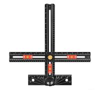 Équerre de précision en alliage d'aluminium pour le travail du bois 35 cm | Taille compacte de 35 cm, configuration de base, parfait pour les menuiseries détaillées et les projets à petite échelle
