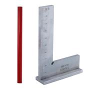 Équerre de serrurier, angle de butée de 90° 100 x 70 mm avec échelle de mesure (cm) pour des travaux précis dans la construction métallique et l'atelier
