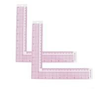 Équerre en L - 20 x 20 cm - En plastique transparent - Pour couture | Design en forme de L, taille de 20 x 20 cm, plastique transparent, idéal pour les coins et les bords droits