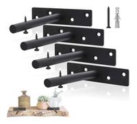 équerre étagère Invisible Support Etagere en Fer Fixation Etagere Murale Equerre Charge Lourde - 4 Pièces-15 cm de long