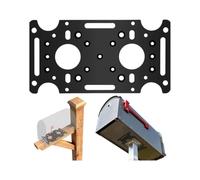 Équerre Fixation Boîte aux Lettres, Plaque Acier 4mm Universelle sur Poteau | Adaptée poteau bois 4x4 et métallique, kit visserie écrous rondelles inclus, anti-vibration