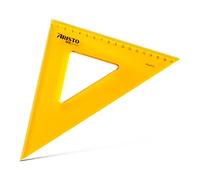 Equerre gEOtec gEOContrast 45°, en plastique, 250 mm (jaune transparent)