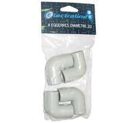 Equerre IRO - coude - 20 mm² - 100x195x30 mm - lot de 4 gris