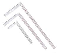 Équerre L Acier 3 30-60cm pour bois Équerre L Acier 3 30-60cm | Acier inoxydable pour robuste, résistant à la rouille, pour idéal pour bois et construction, set 3 pièces