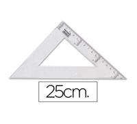 Équerre - Liderpapel - 45 degrés biseautée - 25cm - transparente
